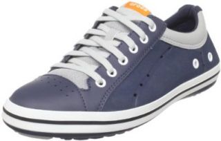 crocs Mens Devario Mesh Lace Up Sneaker,Navy/White,12 M US Shoes
