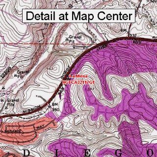 USGS Topographic Quadrangle Map   La Mesa, California