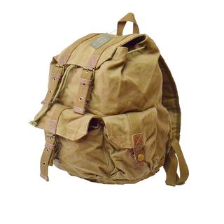 Rakuda Khaki Carrier 16 inch Washed Cotton Canvas Backpack