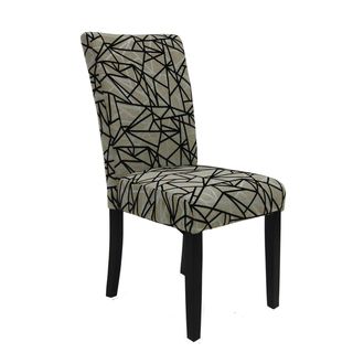 Beige and Black Side Chair (Set of 2)