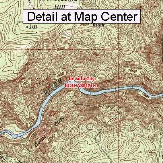 USGS Topographic Quadrangle Map   Nevada City, California
