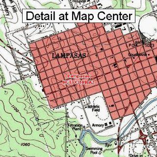 USGS Topographic Quadrangle Map   Lampasas, Texas (Folded