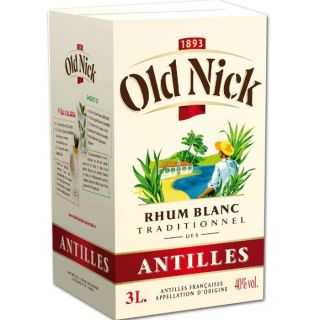 40% 300cl   Achat / Vente RHUM BIB Rhum Blanc Old Nick 40% 3L