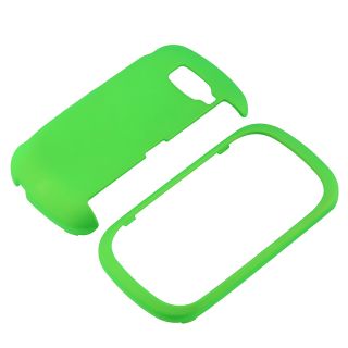 Green Snap on Rubber Coated Case for LG VN530 Octane