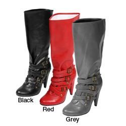 Journee Collection Womens Buckle Accent Boots Today $37.49   $38.99