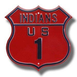 Cleveland Indians Route 1 Sign