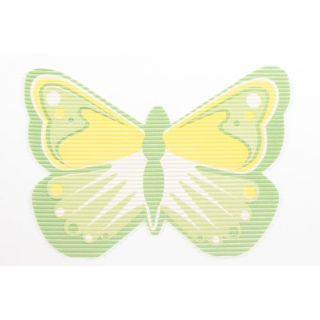 Tapis de salle de bain Fun   Mousse   45 x 72 cm   Papillon vert   Un