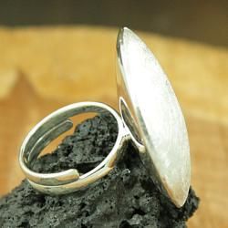 Brushed Sterling Silver Round Disc Ring (Mexico)