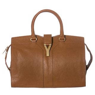 Yves Saint Laurent Womens Cabas ChYc Nut Leather Medium Tote