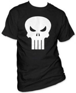 The Punisher White Skull Logo T shirt: Clothing