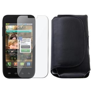 Leather Case with Screen Protector for Samsung Fascinate/ Galaxy S