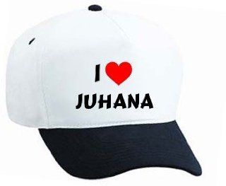 Baseball Cap with I Love Juhana (first name/surname