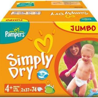 Pampers   Taille 4 Maxi Jumbopack   2 X 74 Couches   Achat / Vente