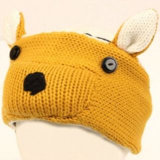 Adjustable Winter Lined Headband Headwrap Ski Animal Knit
