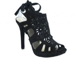 Womens Davinci High Heel Italian Sandals Black Shoes