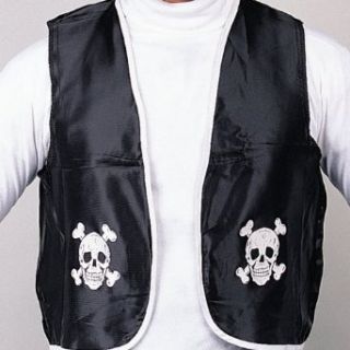 Pirate Satin Vest (black) Adult Halloween Costume