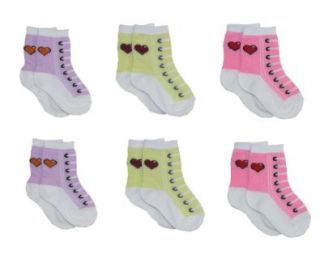 Shoes Socks 6 Pair Pack   Hearts or Skulls   (Assorted Sizes) Shoes