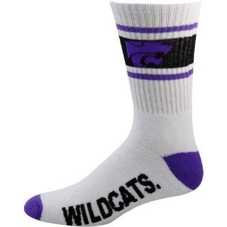  NCAA Kansas State Wildcats Striped Cushion Crew Socks: Shoes