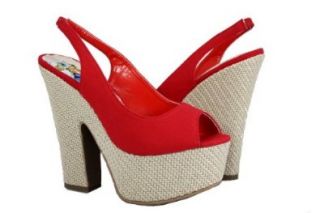 Anita   VII Sling back Open Toe Pump RED Shoes