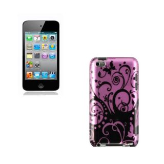Purple Black iPod Touch 4 Protector Case