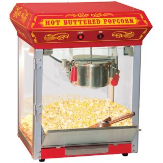 FunTime Carnival Style Red 4 oz Hot Oil Popcorn Machine