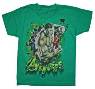 Avengers Go Green & Mean Hulk Style Boys Shirt Clothing