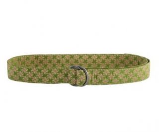 Green Shamrock Paisley Silk Fabric Belt Clothing