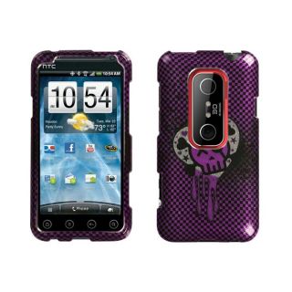 Premium HTC EVO 3D Purple I Heart Rock Case