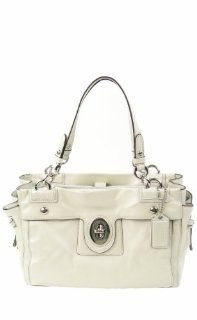 Leather Peyton Carryall Satchel Handbag 19757 M Ivory White Shoes