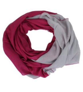 Sheer Colorblock Scarf in Fuscia and Grey Clothing
