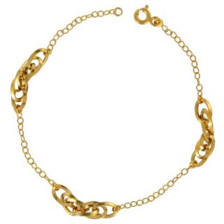 Bracelet en or jaune 375/1000 composé dune chaîne en maille forçat