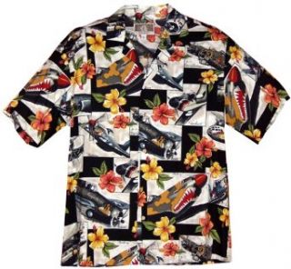 Aviation Print   Hibiscus Fighter Airplanes II Mens