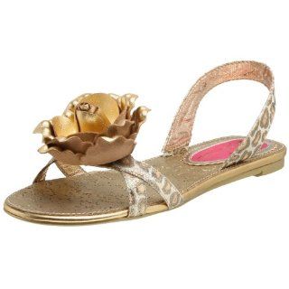 Licence Womens Fresh Bloom Sandal,Gold Leopard,6 M US(36 EU) Shoes