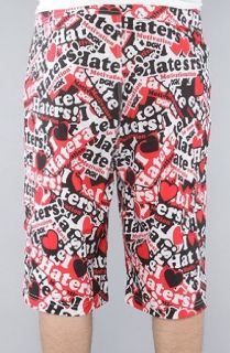 DGK The Haters Collage Boardshorts in Red,34,Red: Clothing