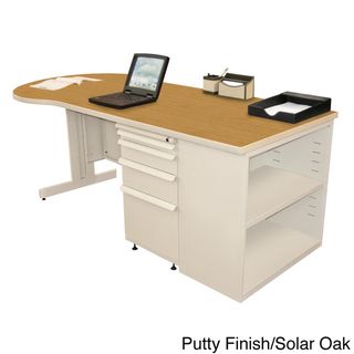 Marvel Zapf Office Desk with Built in Bookcase (75 x 30)
