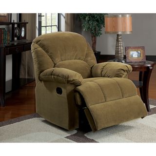 Harper Smooth Olive Brown Bella Fabric Recliner Chair