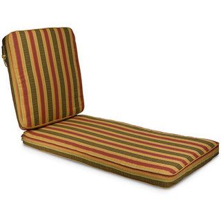 Outdoor 25 Wide Chaise Lounge Cushion with Sunbrella Fabric   Stripes