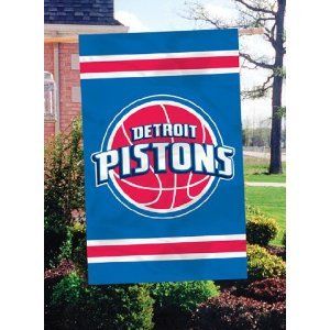 Detroit Pistons 2 Sided AppliquÃ© Banner Flag Sports