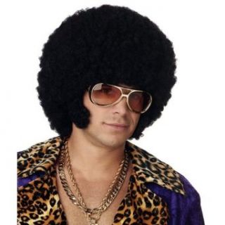 Mens Afro Wig with Sideburn Chops Clothing