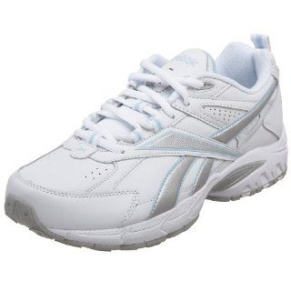 Trainer Cross Training Shoe,Leather/White/Silver/Sky Blue,5 D: Shoes