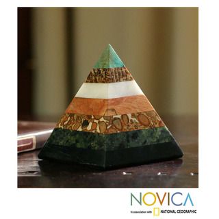 Handcrafted Gemstone Empowered Pyramid (Peru)