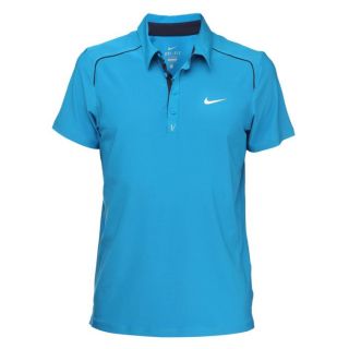 Coloris : turquoise et marine. Polo NIKE Homme Roger Federer, 88 %