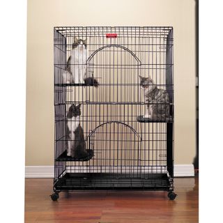 Proselect Black Foldable Cat Cage