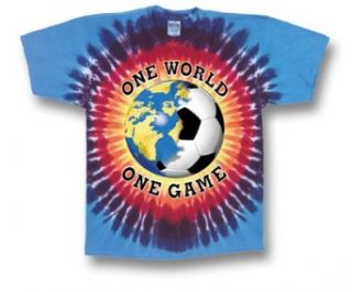 Sunburst Tye Dyed One World Soccer T Shirt Clothing