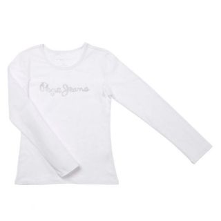 PEPE JEANS T Shirt Angie Fille Blanc   Achat / Vente T SHIRT PEPE