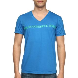 DIESEL T Shirt Strary Homme Bleu royal et vert   Achat / Vente T SHIRT