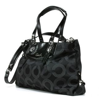 Coach Ashley Black Dotted Tote Bag