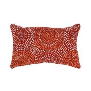 Mosaic Red Rectangular Throw Pillow