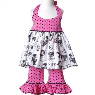 Sophias Style Infant Girls Pink Boutique Outfit