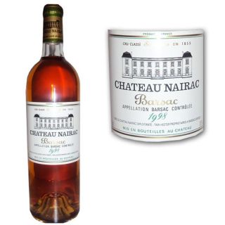 Château Nairac 1998   Achat / Vente VIN BLANC Château Nairac 1998